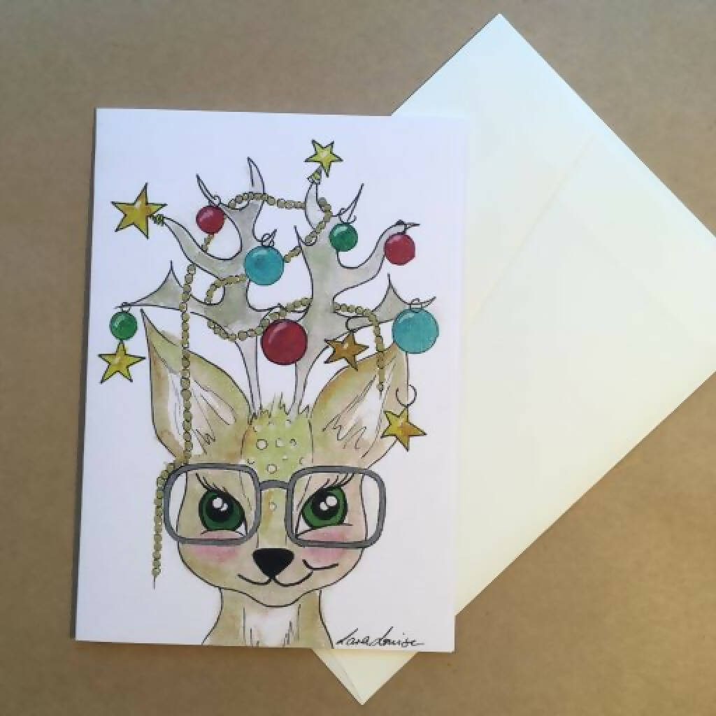 Christmas Deer - Christmas Card pack of 3,