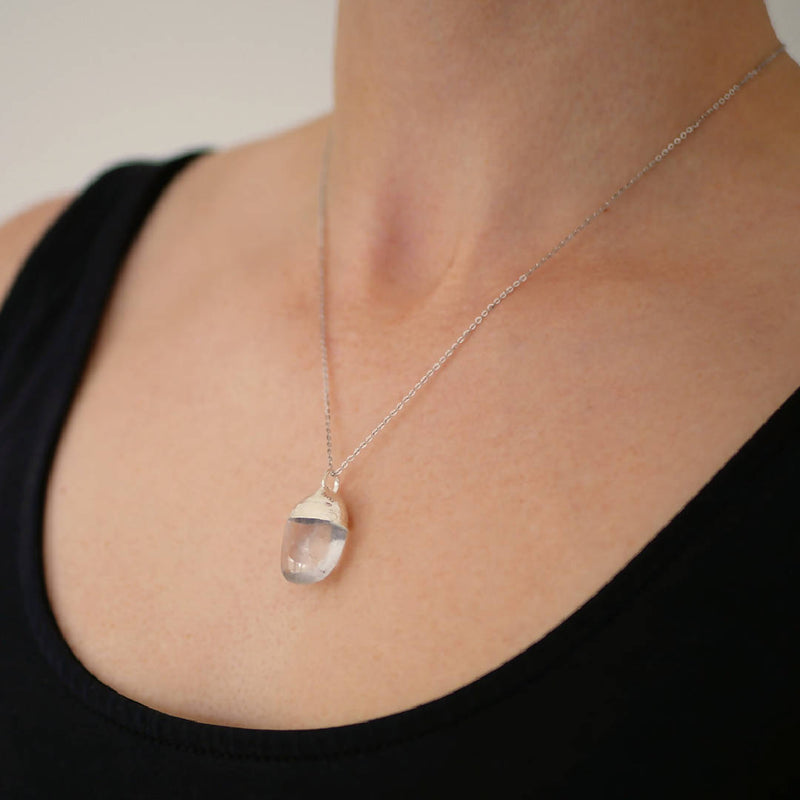 Clear Quartz – Silver Plated Necklace