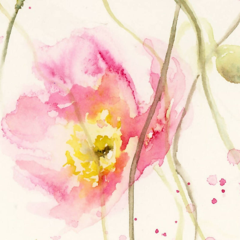 Pink poppies, Prints, Watercolor print, Watercolor flowers, Botanical print, Watercolour painting, floral art