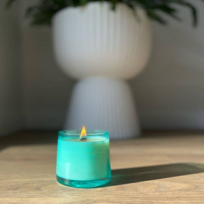 Coloured Glass Candle
