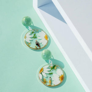 Daisy - Handmade Drop Flower Earrings
