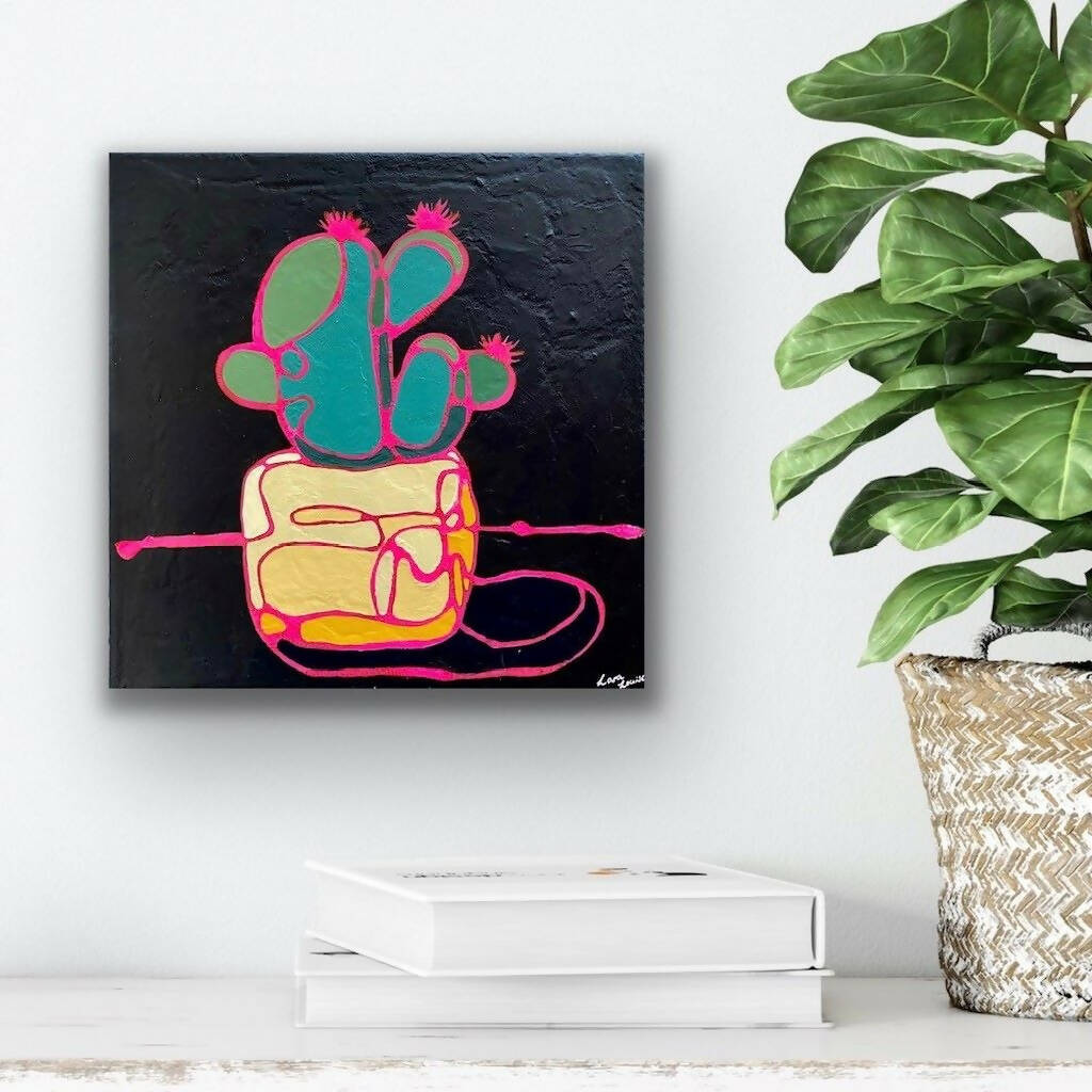 No Strings Attached- Catus OR Stag - Acrylic paint on canvas