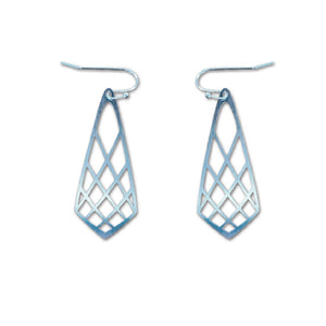 Protea bud silver hook earrings