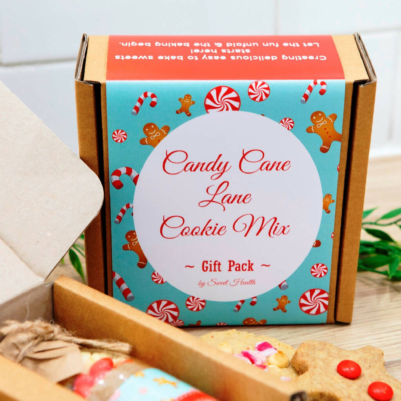 Candy Cane Lane Cookie Mix Gift Pack. Christmas food gift.