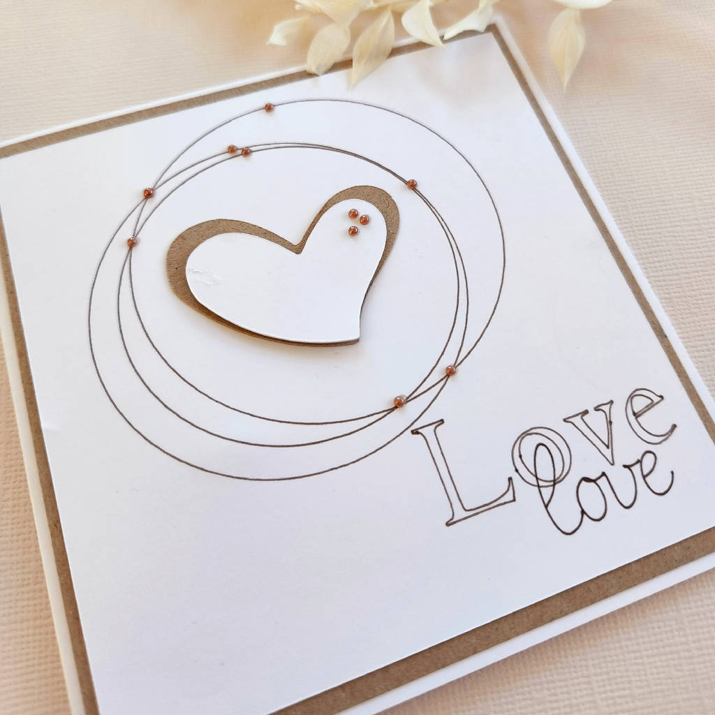 Love - Handmade Wedding Or Engagement Card