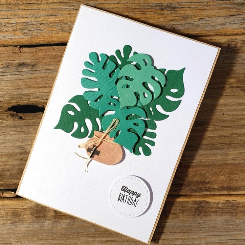 Handmade Birthday Card - Plant