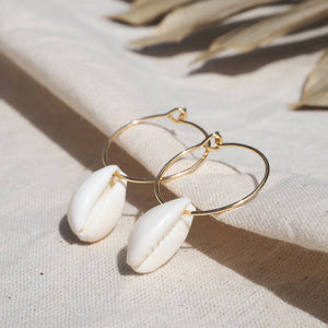 Cowrie Shell Earrings - Small