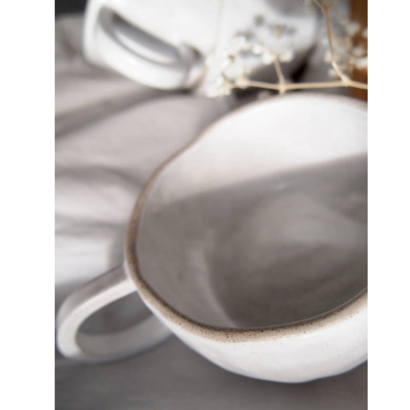 GRACE - Ceramic speckled grey coffee/tea cups