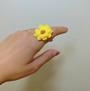 Sunflower earings/rings