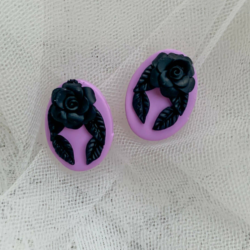 Black Rose Studs