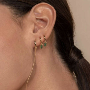 Geometric Sterling Silver Gold Hoop Earrings Jewellery