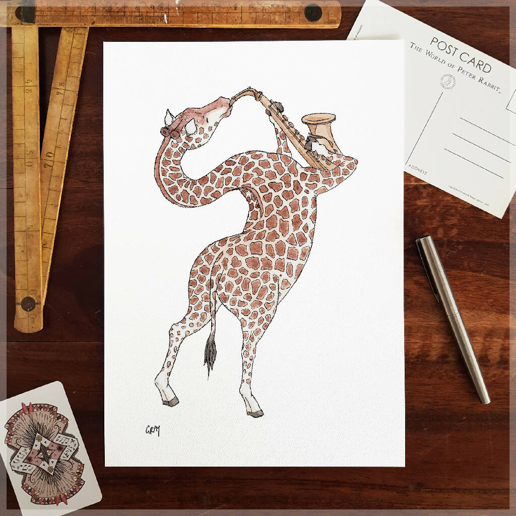 A4 Fine Art Print The Giraffe