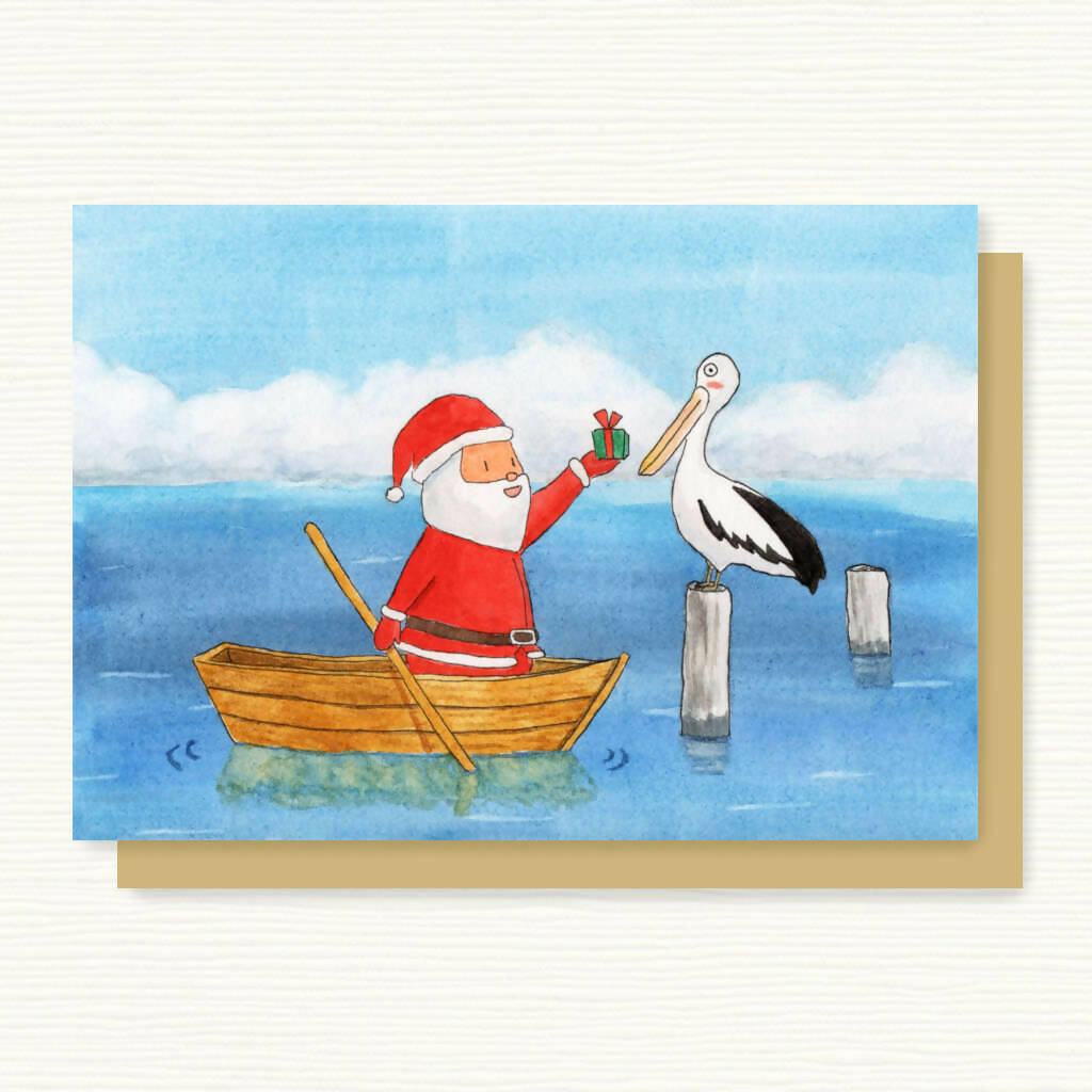Pelican Christmas Card | Australian Animals Christmas Card Pack