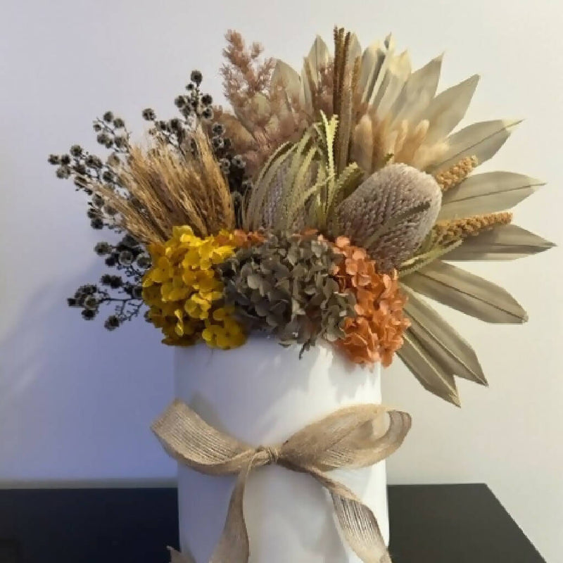 Large Handmade Bespoke Dried Floral Arrangement in Hampton Blues & other varieties