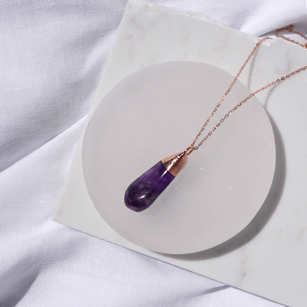 Amethyst – Copper Necklace