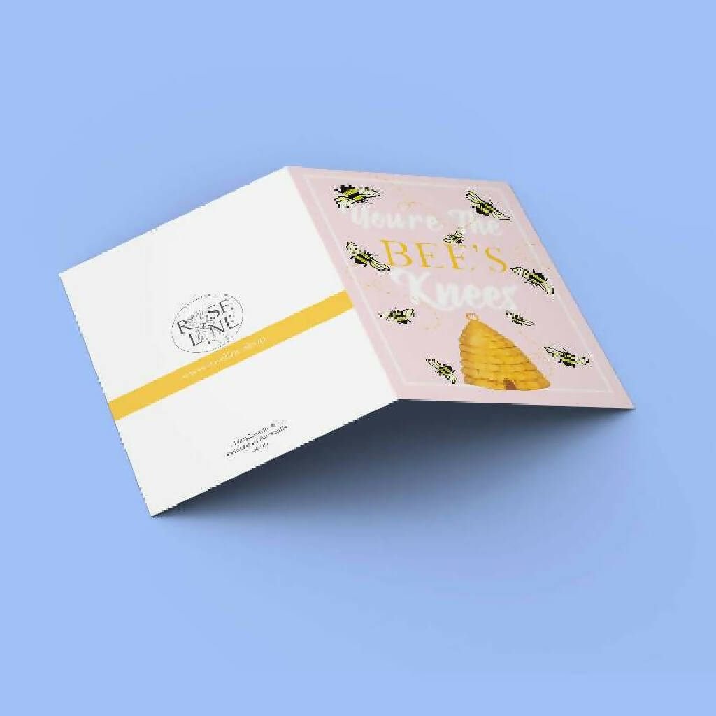 Bee's Knees Handmade Greeting Card by Rose Line