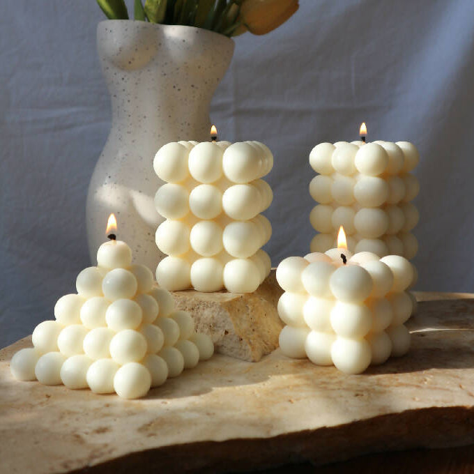BUBBLE 9 | NATURAL SCULPTURAL SOY CANDLE