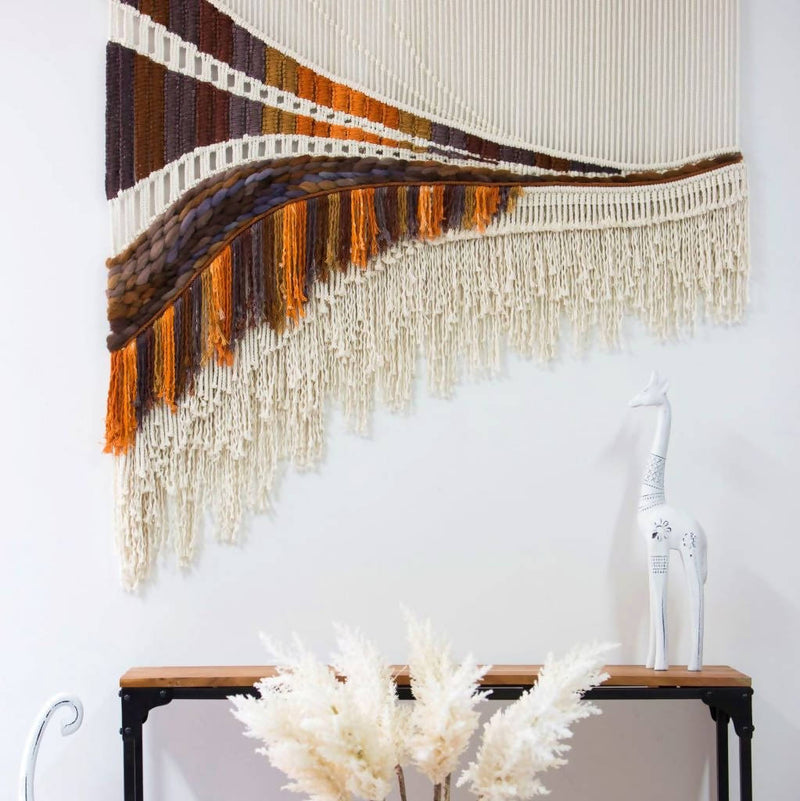 Burnt Autumn Hues – Fibre Art Wall Hanging