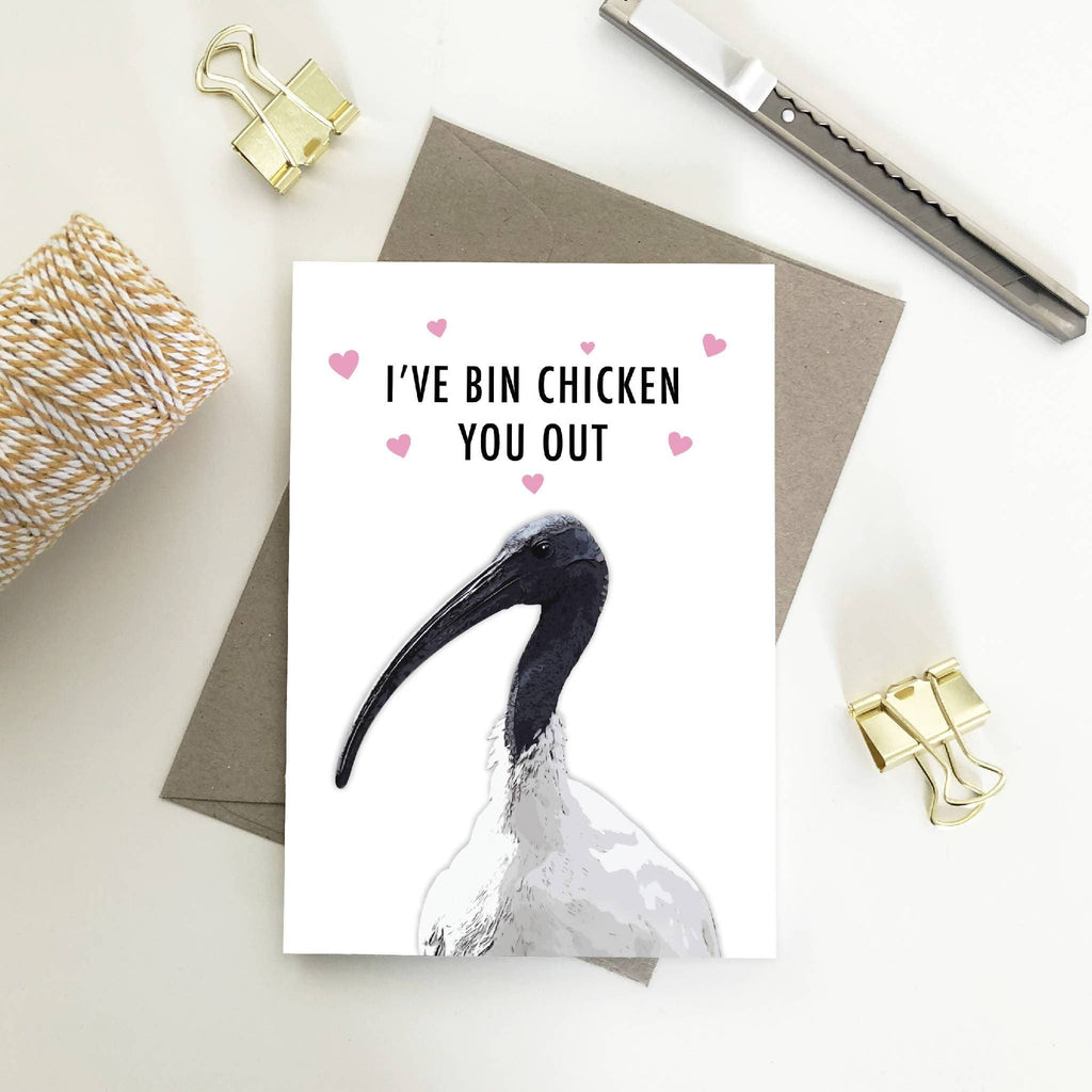 I’ve Bin Chicken You Out Card, Love Card