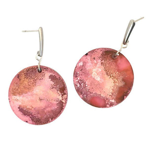 Speckle Blush Resin Drop Earrings