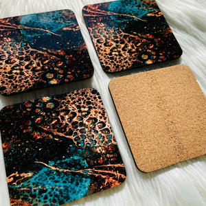 ZEST, SET OF 4 ART COASTERS