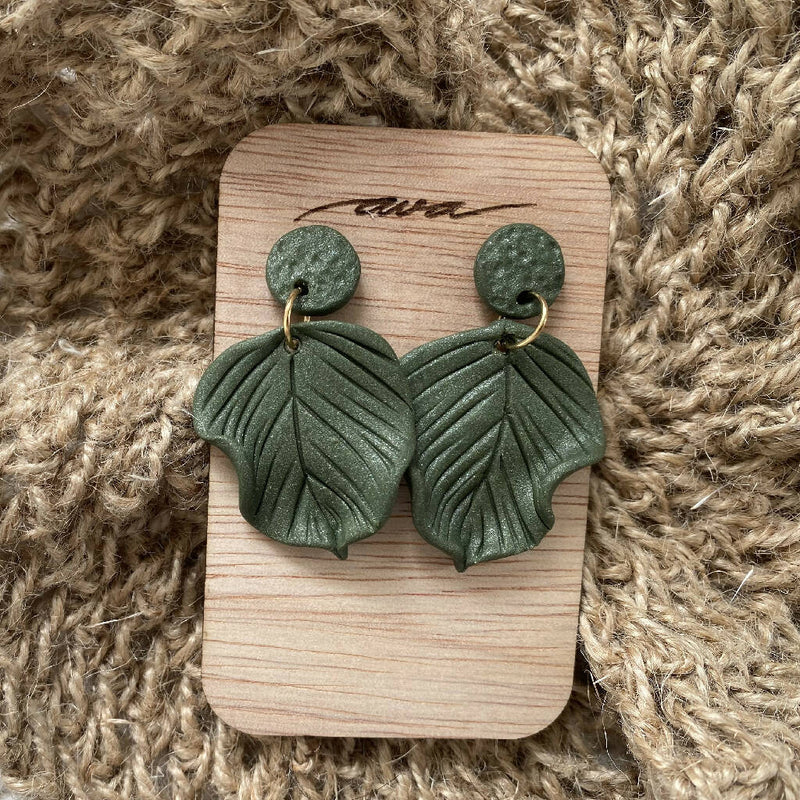 Dark Green Wide Leaves Dangle