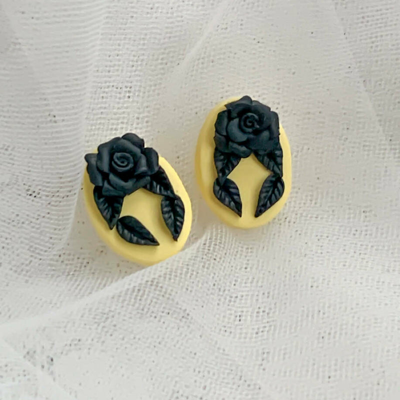 Black Rose Studs