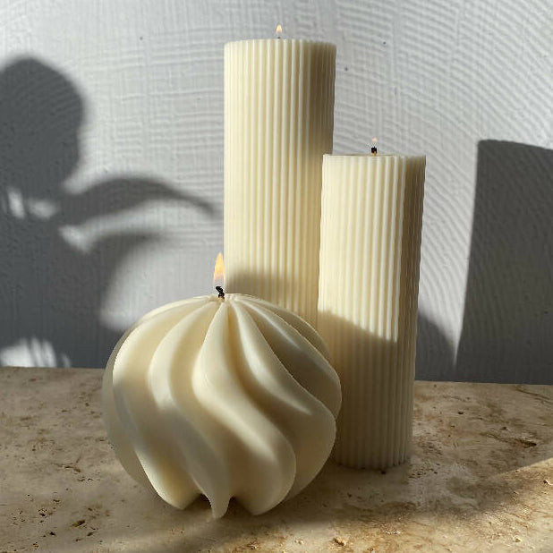 SWIRL | NATURAL SCULPTURAL SOY CANDLE