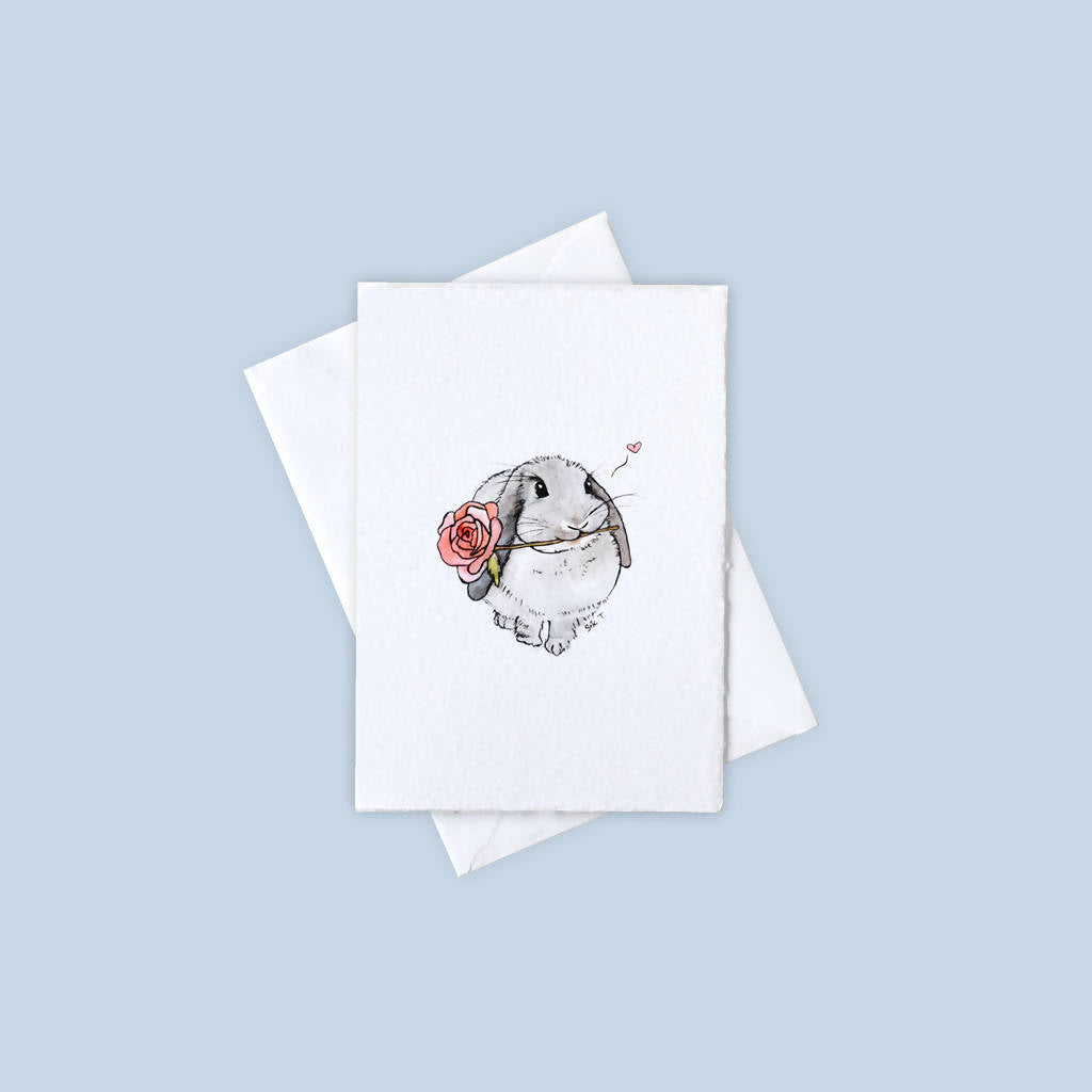 Some Bunny Loves You Card (Hand Painted)