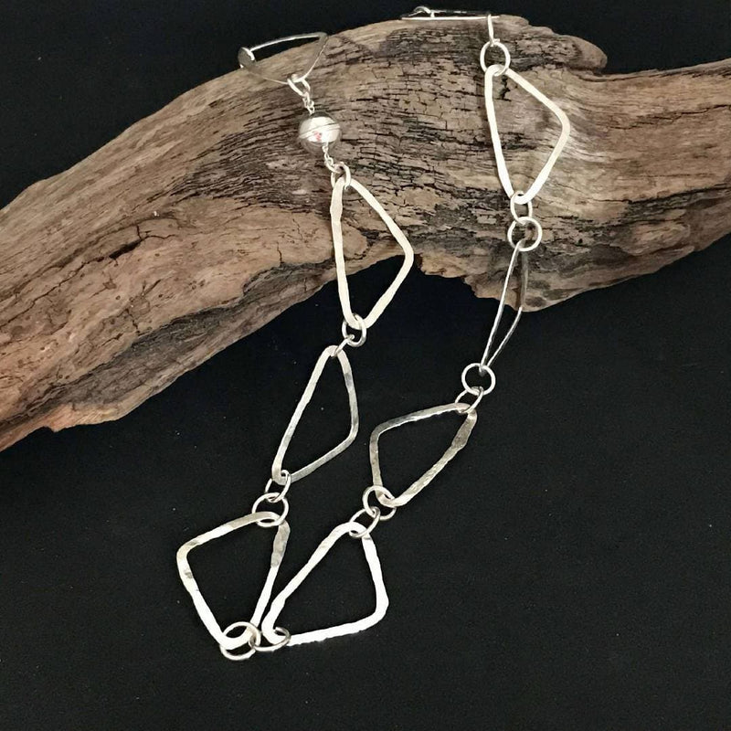 Sterling Silver Triangle Hammered Chain