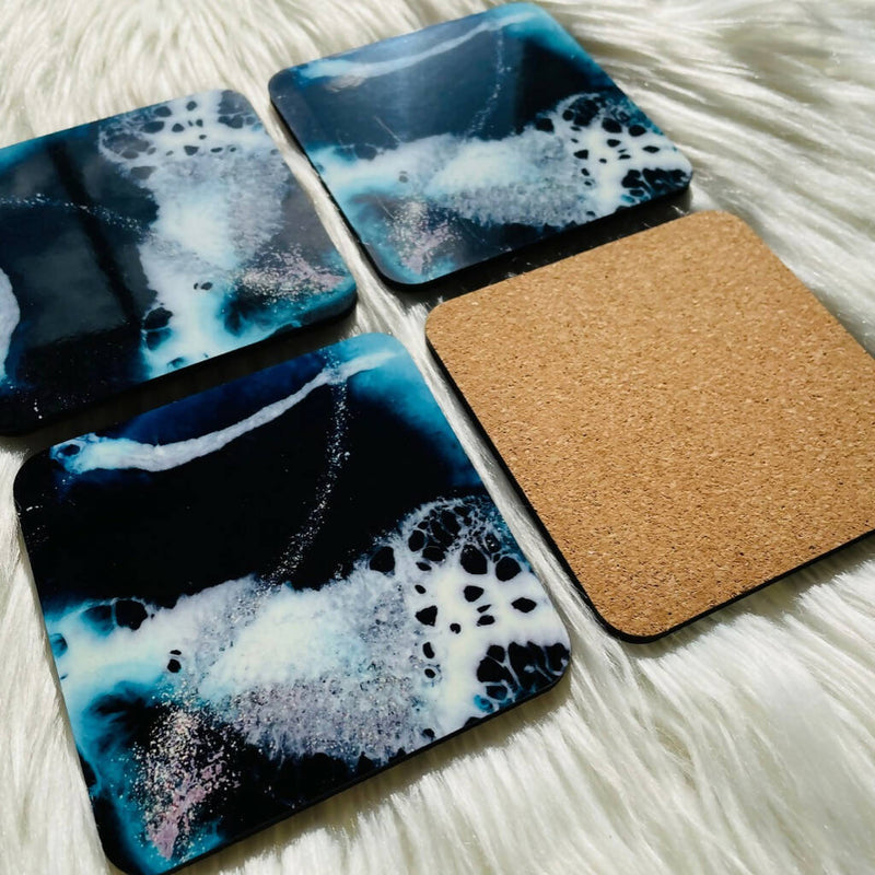 FLOAT, SET OF 4 ART COASTERS