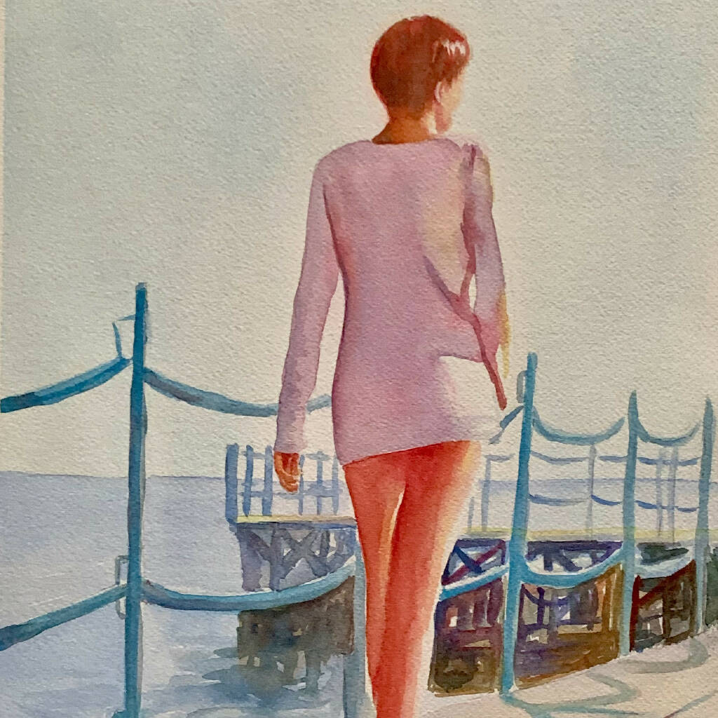 Sunrise At The Dock - Original Watercolour Painting