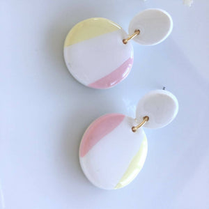 The Lara / Handmade Spring Pastel Clay Dangle Earrings