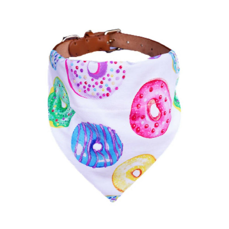 Handmade Dog Bandana - Glazed Donuts - Heavy Duty