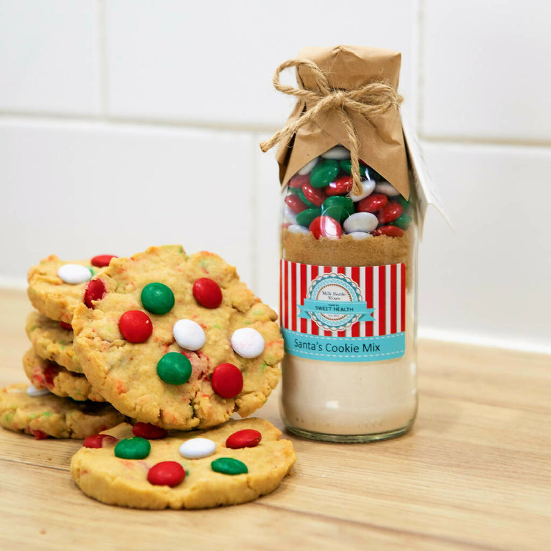 Merry Christmas Cookie Mix Gift Pack. Christmas food gift.