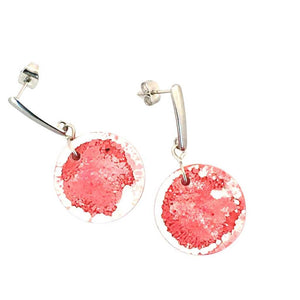 Ruby Resin Drop Earrings