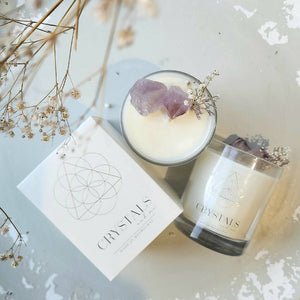 Amethyst Magic Crystal Candle 'Clarity' 450g