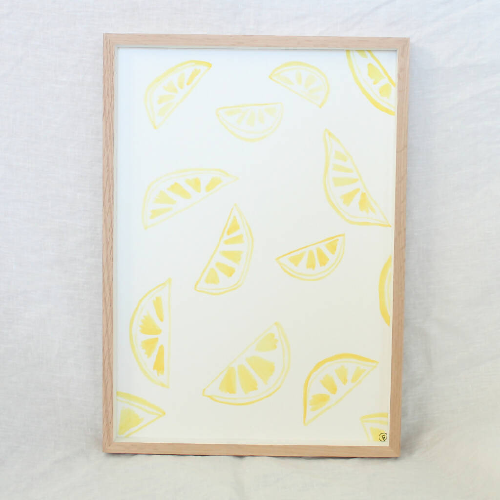 Lemon wedge painting