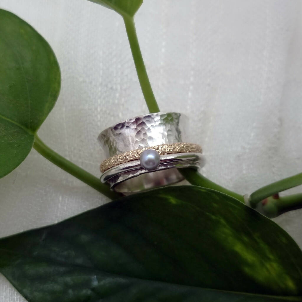 ANDRINA Spinner Ring - 9k Gold or Sterling Silver