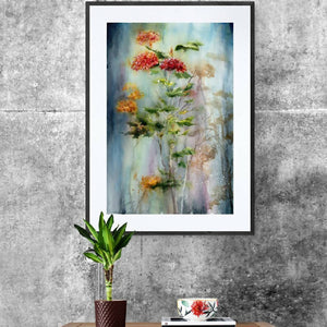 Verbina, prints, Watercolor print, Watercolor flowers, Botanical print, Watercolour painting, floral art
