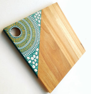 Original Hand-Painted Square Serving Board