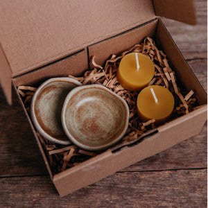 Beeswax Candle Holder Set