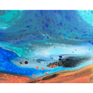 Beach and Seascape inspired abstract painting- I think It Might Be Raining