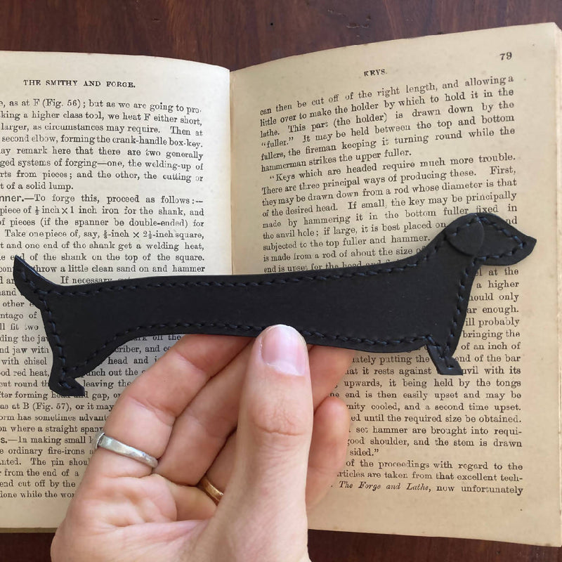 Puppy Leather Bookmark