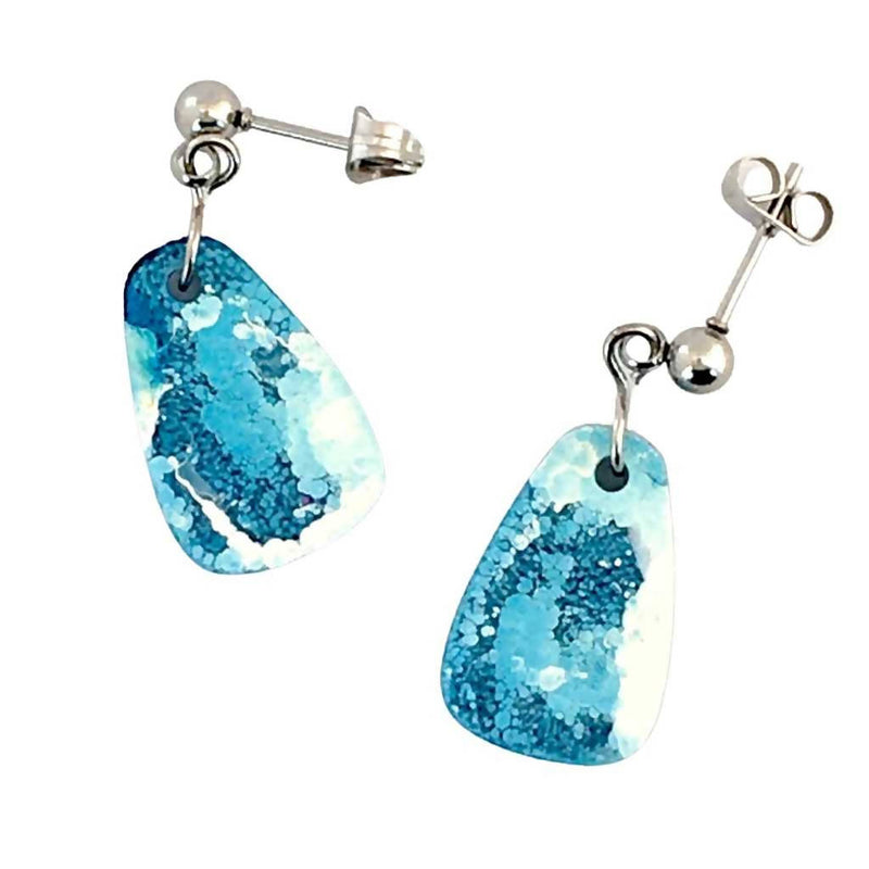 Cerulean Resin Drop Earrings