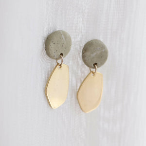 Stoneware Organic Gold Dangle Earrings