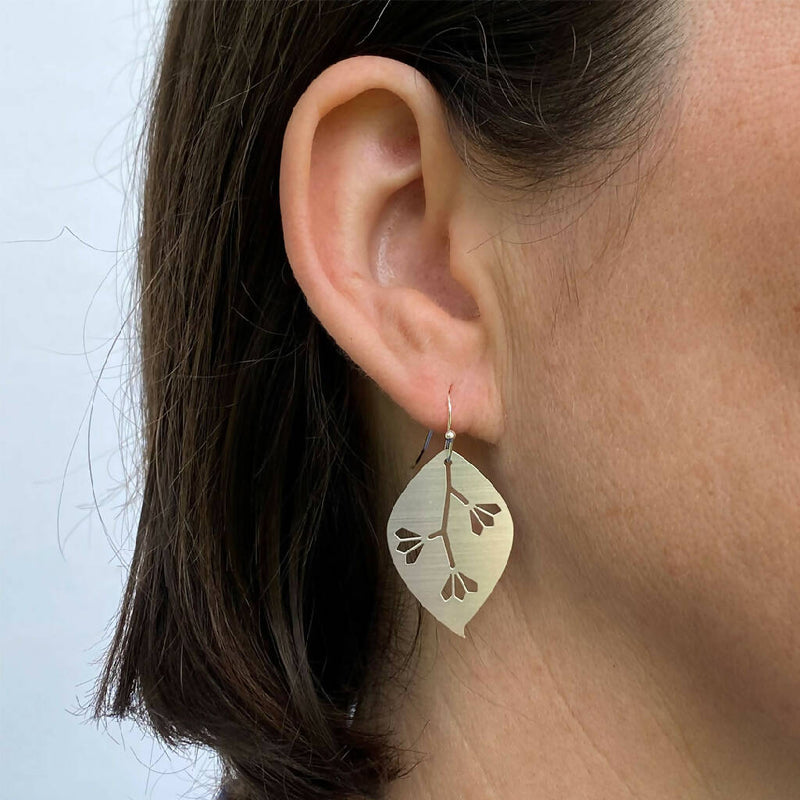 go-do-good-gum-leaf-silver-earrings-on-model
