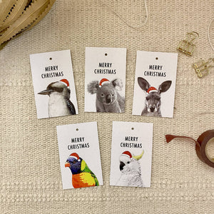 Australian Animals Christmas Gift Tags, Pack of 10
