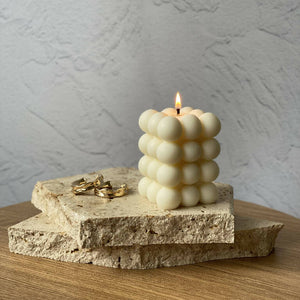 BUBBLE 9 | NATURAL SCULPTURAL SOY CANDLE