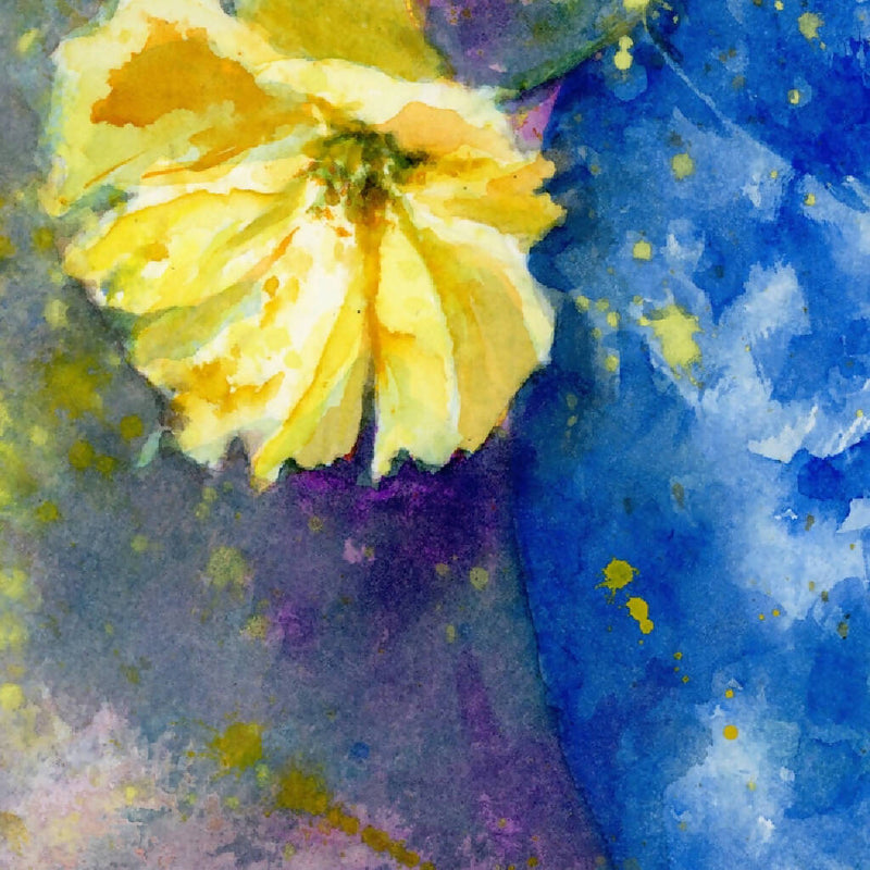 Yellow flowers still life, prints, Watercolor print, Watercolor flowers, Botanical print, Watercolour painting, floral art